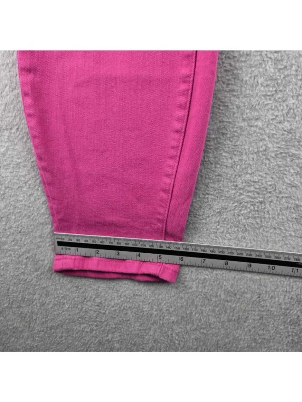 Judy Blue Jeans Womens 14W Pink Neon High Rise Skinny Ankle Stretch Denim